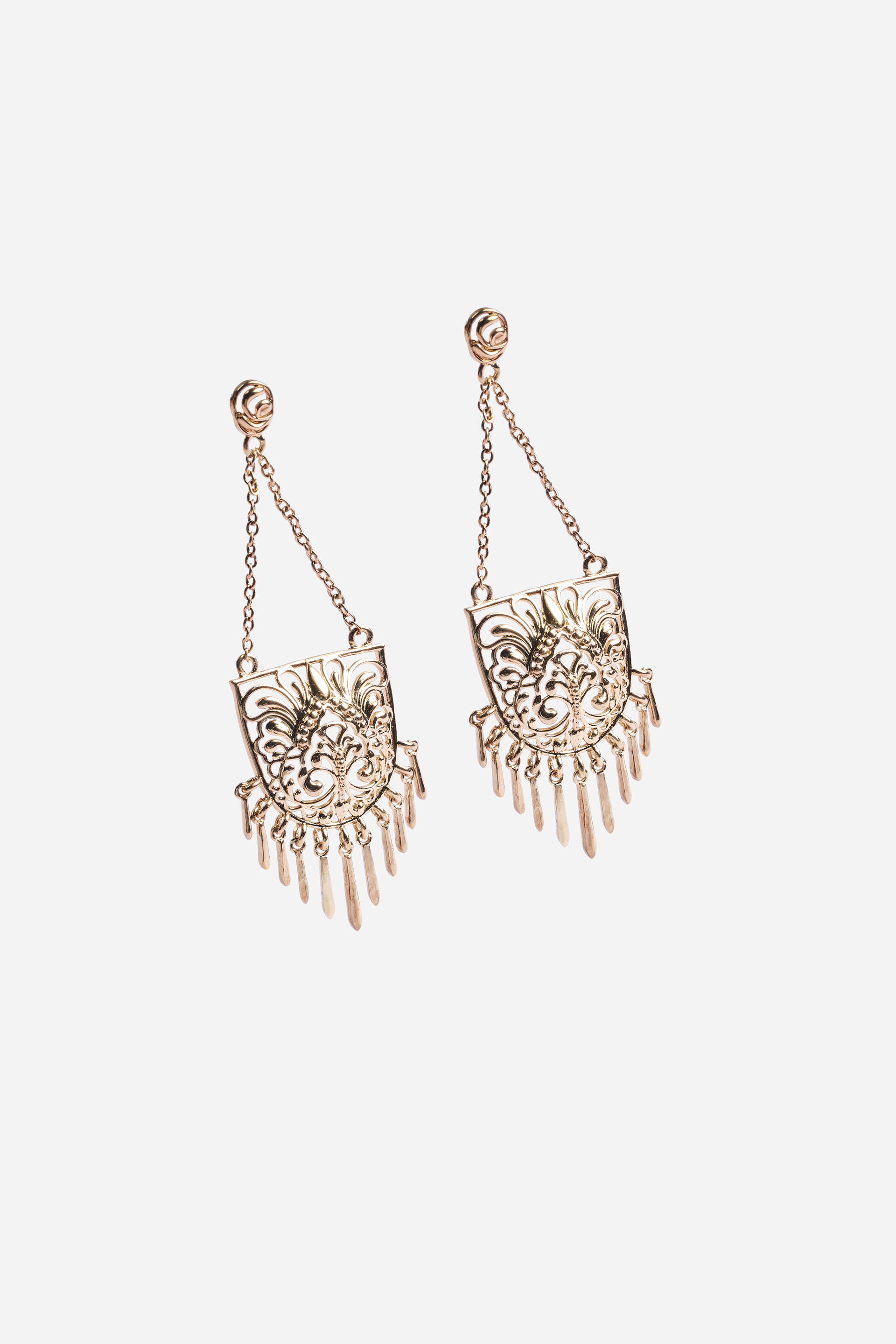 Long Golden Earrings, , image 2